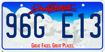 SD license plate 96GE13