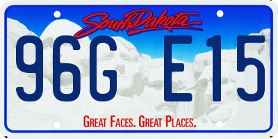 SD license plate 96GE15