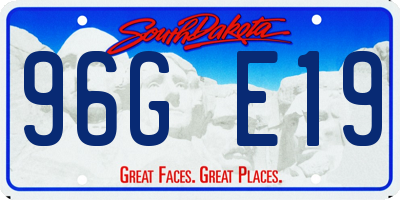 SD license plate 96GE19