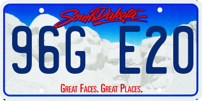 SD license plate 96GE20
