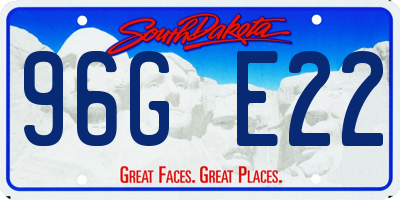 SD license plate 96GE22