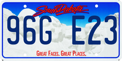SD license plate 96GE23