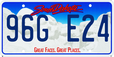 SD license plate 96GE24