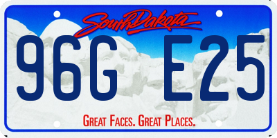 SD license plate 96GE25