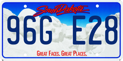 SD license plate 96GE28