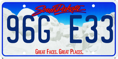 SD license plate 96GE33