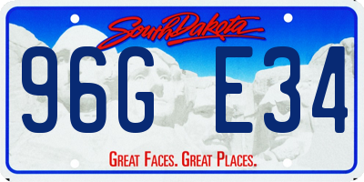 SD license plate 96GE34