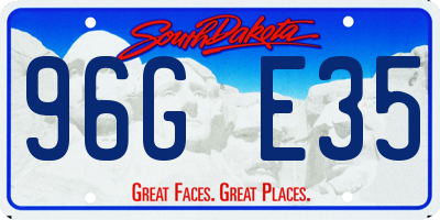 SD license plate 96GE35