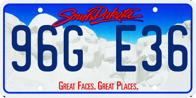 SD license plate 96GE36