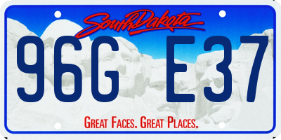 SD license plate 96GE37