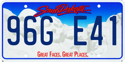 SD license plate 96GE41