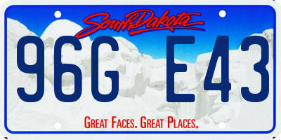 SD license plate 96GE43