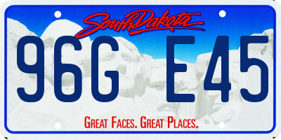 SD license plate 96GE45
