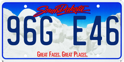 SD license plate 96GE46