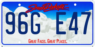 SD license plate 96GE47