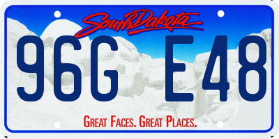 SD license plate 96GE48