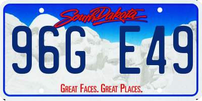 SD license plate 96GE49