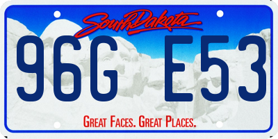 SD license plate 96GE53