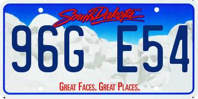 SD license plate 96GE54