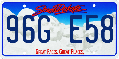 SD license plate 96GE58