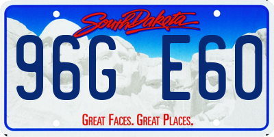 SD license plate 96GE60