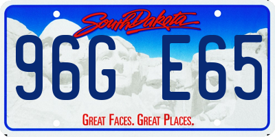 SD license plate 96GE65