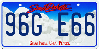 SD license plate 96GE66
