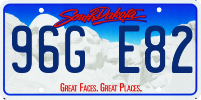 SD license plate 96GE82