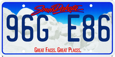 SD license plate 96GE86