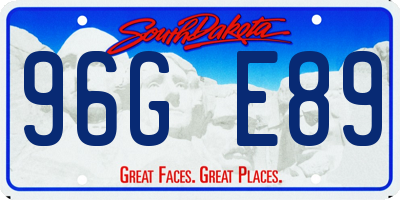SD license plate 96GE89