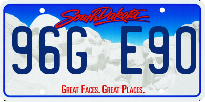 SD license plate 96GE90