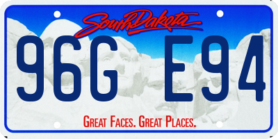SD license plate 96GE94
