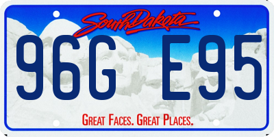 SD license plate 96GE95