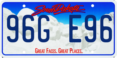 SD license plate 96GE96