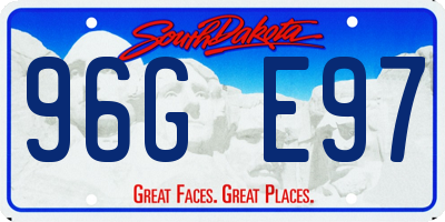 SD license plate 96GE97