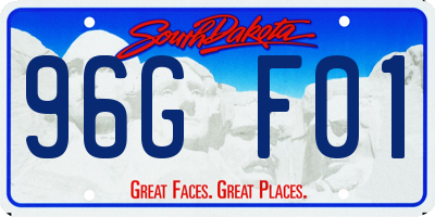 SD license plate 96GF01