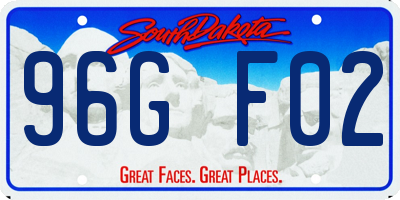 SD license plate 96GF02