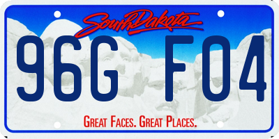 SD license plate 96GF04