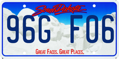 SD license plate 96GF06