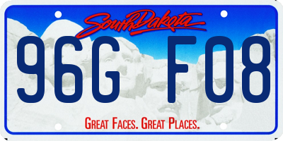 SD license plate 96GF08