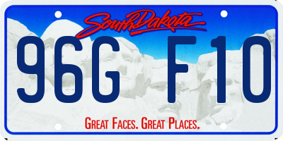 SD license plate 96GF10