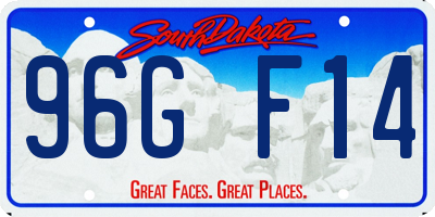 SD license plate 96GF14