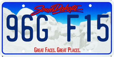 SD license plate 96GF15
