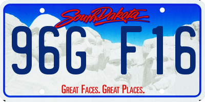 SD license plate 96GF16