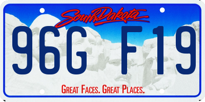 SD license plate 96GF19