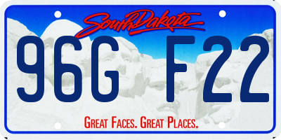 SD license plate 96GF22