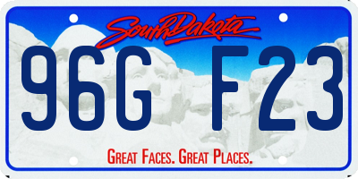 SD license plate 96GF23