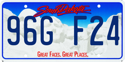 SD license plate 96GF24