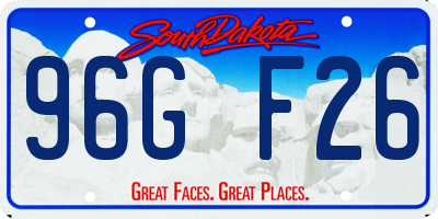 SD license plate 96GF26