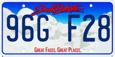 SD license plate 96GF28